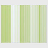 Baby shower Groen en wit Stripes Striped Pattern Cadeaupapier (Vlak)