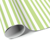 Baby shower Groen en wit Stripes Striped Pattern Cadeaupapier (Rol Hoek)