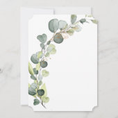 Baby shower groen Eucalyptus Botanisch Elegant Kaart (Achterkant)