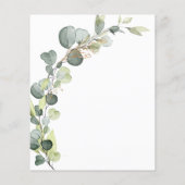 Baby shower groen eucalyptus goud elegant (Achterkant)