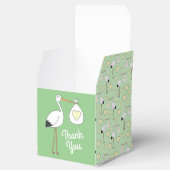 Baby shower groen geslacht neutraal bedankdoosjes (Geopend)