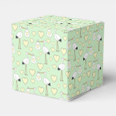 Baby shower groen geslacht neutraal bedankdoosjes (Achterkant)