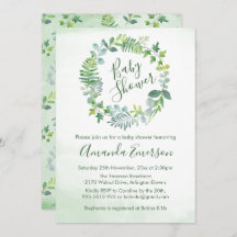 Baby shower groen krans botanisch
