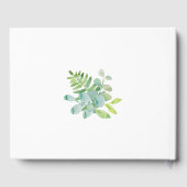 Baby shower groen Waterverf krans Gastenboek (Achterkant)