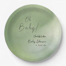 Baby Shower Groene Aquarel Achtergrond