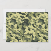 Baby shower Groene Camouflage uitnodigen Kaart (Achterkant)