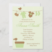 Baby shower Groene lijn Kaart (Voorkant)