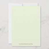 Baby shower Groene lijn Kaart (Achterkant)