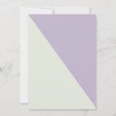 Baby shower groene Paarse Floral Waterverf Kaart (Achterkant)