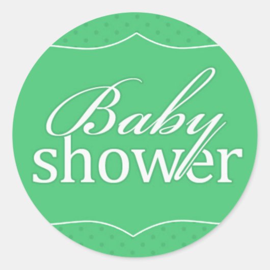 Baby shower Groene Sticker (Voorkant)