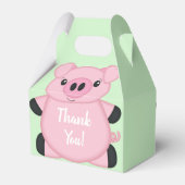 Baby shower Groene varkens Bedankdoosjes (Achterkant)