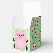 Baby shower Groene varkens Bedankdoosjes (Geopend)