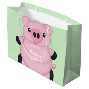Baby shower Groene varkens Groot Cadeauzakje