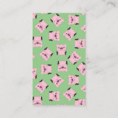Baby shower Groene varkens Informatiekaartje (Achterkant)