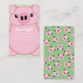 Baby shower Groene varkens Informatiekaartje (Voorkant / Achterkant)