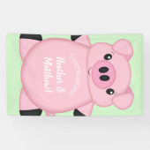 Baby shower Groene varkens Spandoek (Horizontaal)