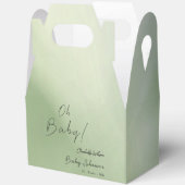 Baby shower Groene Waterverf Achtergrond Bedankdoosjes (Open)