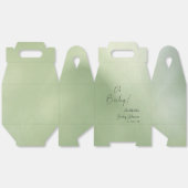 Baby shower Groene Waterverf Achtergrond Bedankdoosjes (Ongevouwen)