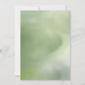 Baby shower Groene Waterverf Achtergrond Kaart (Achterkant)