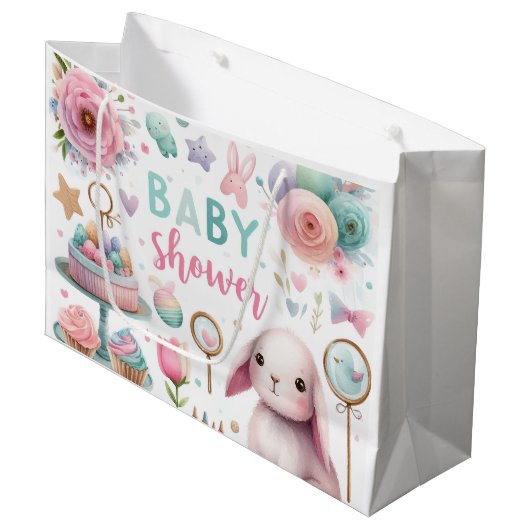 Baby shower groot cadeauzakje (Voorkant Gekanteld)