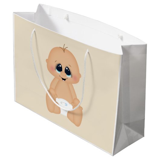 Baby shower groot cadeauzakje (Achterkant Gekanteld)