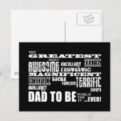 Baby shower Grootste Beste Toekomstige Vaders Vade Uitnodiging Briefkaart (Voorkant / Achterkant)