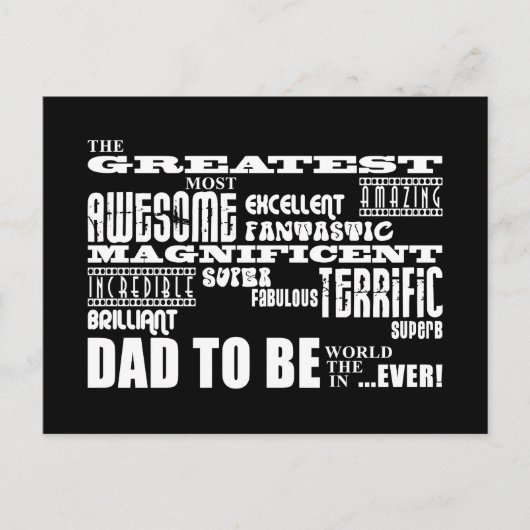 Baby shower Grootste Beste Toekomstige Vaders Vade Uitnodiging Briefkaart (Voorkant)