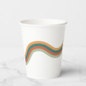 Baby shower Groovy Baby Vinyl Record Retro 70s 80s Papieren Bekers (Achterkant)