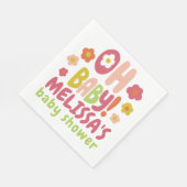 BABY SHOWER Groovy Daisies KLEURRIJKE CUSTOM Servet (Hoek)