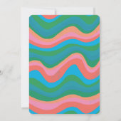 BABY SHOWER Groovy Kleurrijke Strepen CUSTOM Bold Kaart (Achterkant)