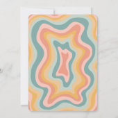 BABY SHOWER Groovy Pastel Curves CUSTOM Kaart (Achterkant)