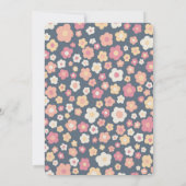 BABY SHOWER Groovy Sweet Daisy Floral CUSTOM Kaart (Achterkant)