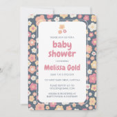 BABY SHOWER Groovy Sweet Daisy Floral CUSTOM Kaart (Voorkant)