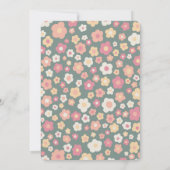 BABY SHOWER Groovy Sweet Daisy Floral CUSTOM Kaart (Achterkant)