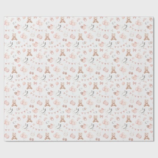 Baby shower grote papierrollen cadeaupapier (Vlak)