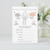 Baby shower Guessing Spel I Pathway to the Moon Kaart (Staand voorkant)