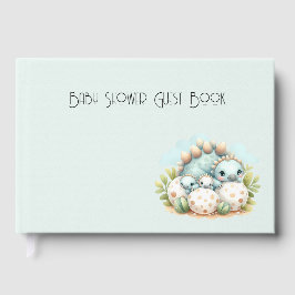 Baby Shower Guest Book Dinosaur Dino Mite Keepsake Gastenboek