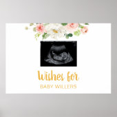 Baby shower Guest Book Sign, Sonogram Ultrasound Poster (Voorkant)