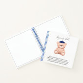 Baby shower Guestbook Bonjour Bebe French Notitieboek (Binnen)
