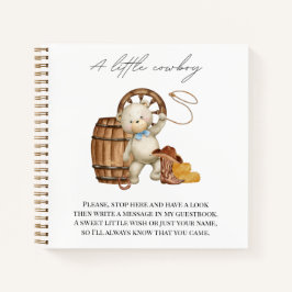 Baby shower Guestbook Cowboy Rustic Land Notitieboek