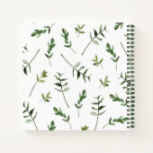 Baby shower Guestbook Sage Green Greenery Notitieboek (Achterkant)