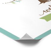 Baby Shower Guestbook Tree (Blue) - 11x14 Poster (Hoek)