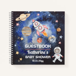 Baby shower Guestbook voor ultraruimteraketten Notitieboek