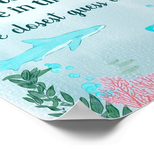 Baby shower Gummy Shark Spel Poster (Hoek)