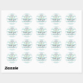 Baby shower gunst sticker voor baby boy (Vel)