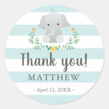 Baby shower gunst sticker voor baby boy