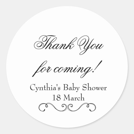 Baby shower gunst Stickers | Aangepaste Stickers (Voorkant)
