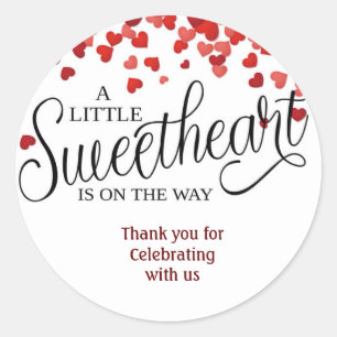 BABY SHOWER gunst stickers Hartjes Lieverd