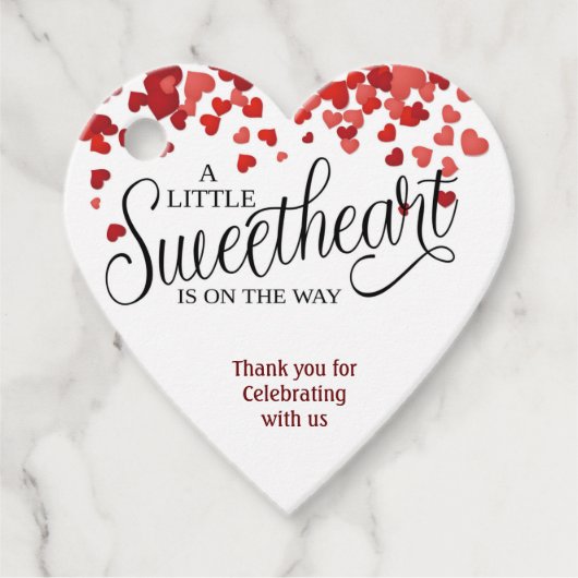 BABY SHOWER gunst stickers|Hartjes|Lieverd Bedankjes Labels (Voorkant)