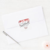 BABY SHOWER gunst stickers|Hartjes|Lieverd Vierkante Sticker (Envelop)